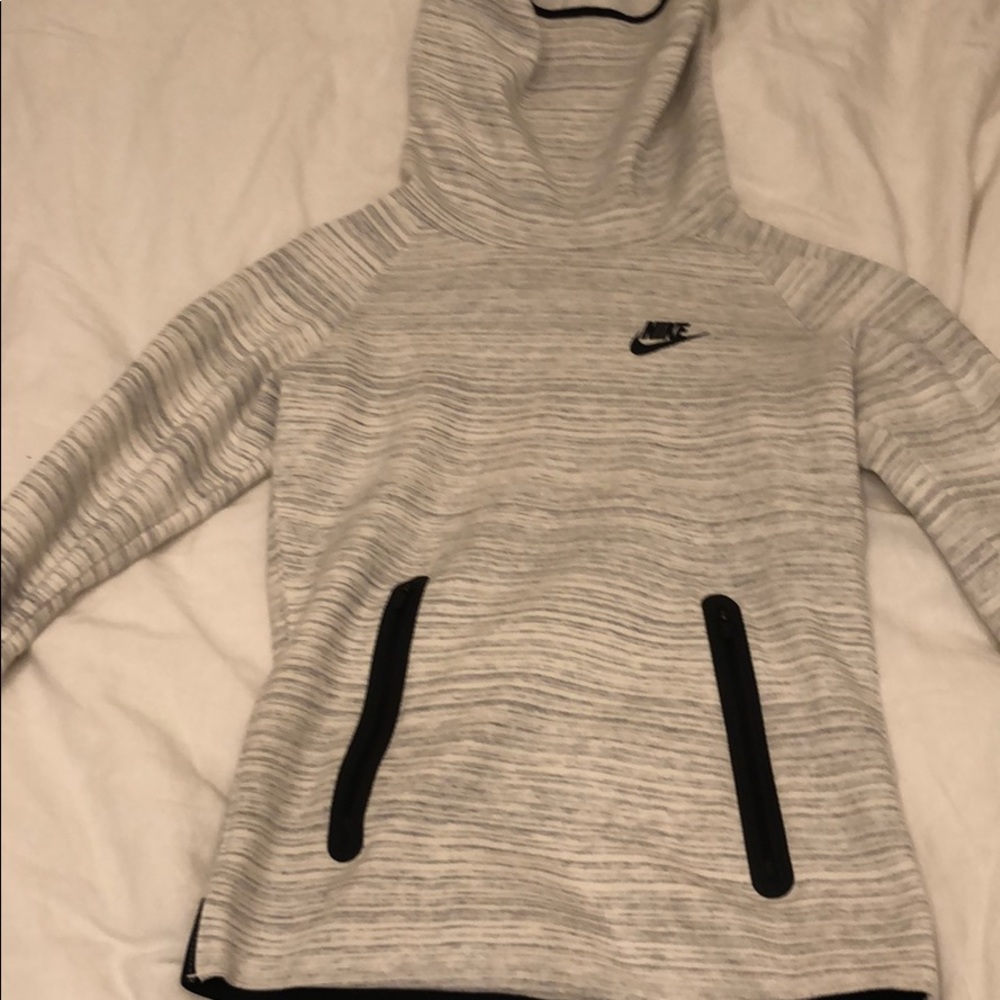 Nike tech fleece mock neck hoodie